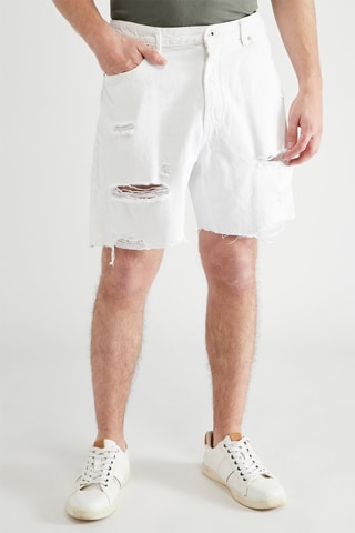 Bermuda en jean - Blanc