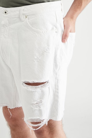 Bermuda en jean - Blanc