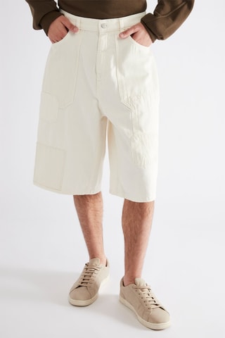 Bermuda en jean - Blanc