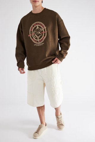 Bermuda en jean - Blanc