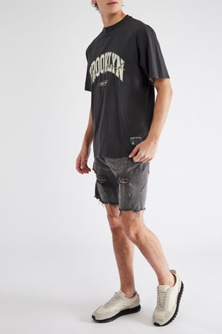 Bermuda en jean - Noir