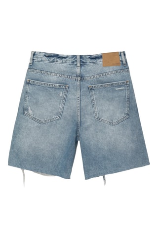 Bermuda droit en jean - Bleu clair