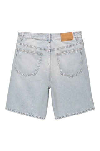 Bermuda droit en jean - Bleu clair