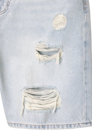 Bermuda droit en jean - Bleu clair