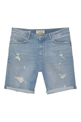 Bermuda slim en jean - Bleu clair