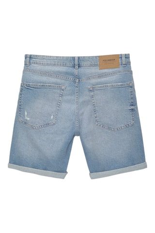 Bermuda slim en jean - Bleu clair