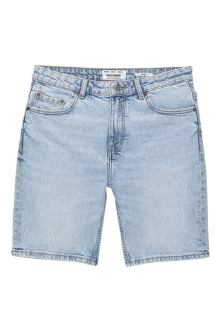 Bermuda slim en jean - Bleu clair