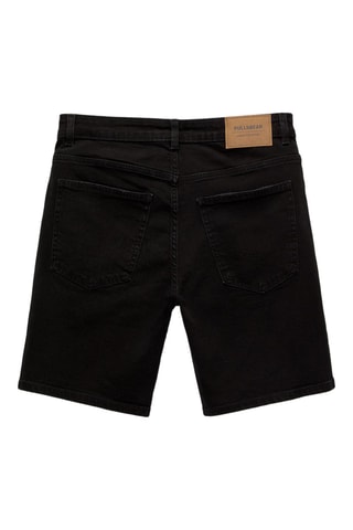 Bermuda slim en jean - Noir