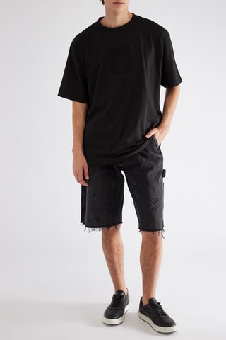 Bermuda en jean - Noir