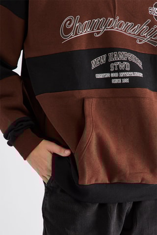 Sweat à capuche - Marron et noir