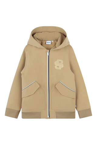 Cardigan con cappuccio - Beige - Boss