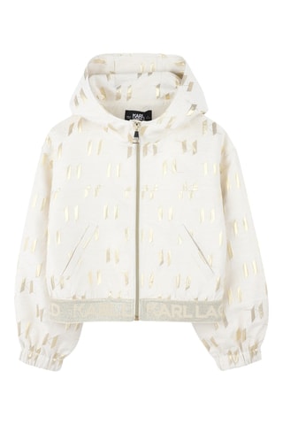 Gilet à capuche - Blanc - Karl Lagerfeld