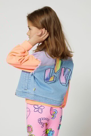 Veste en jean sans manches - Ciel et violet