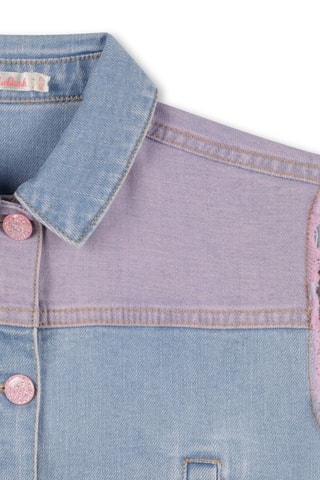 Veste en jean sans manches - Ciel et violet