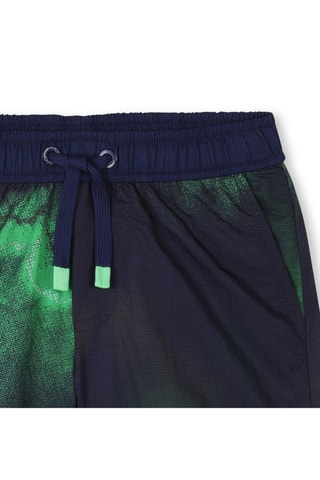 Short de bain - Noir et vert - Hugo