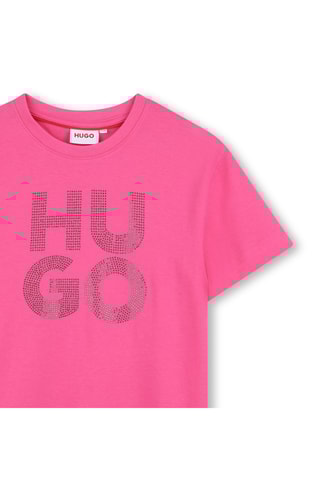 Robe t-shirt en coton biologique - Rose et gris clair - Hugo