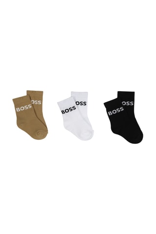 3 paires de chaussettes - Noir, blanc et marron - Boss