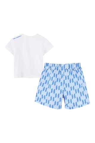 T-shirt et short - Blanc et bleu clair - Karl Lagerfeld
