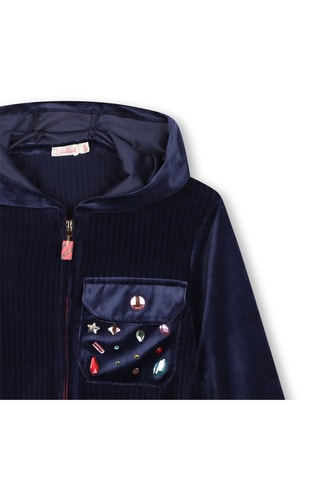 Sweat en velours - Indigo - Billieblush