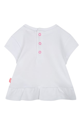 T-shirt et short en coton biologique - Blanc et rose