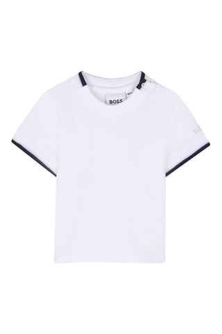 T-shirt et salopette - Blanc et bleu marine - Boss