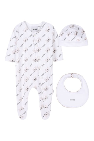 Ensemble 3 pièces en coton biologique - Blanc - Boss