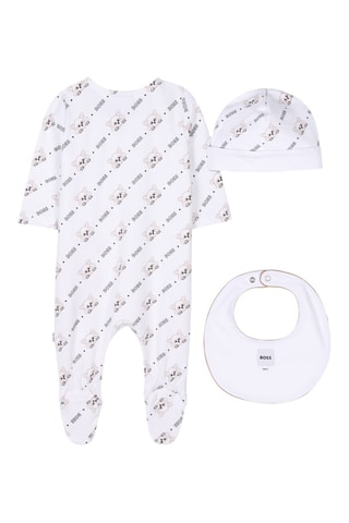 Ensemble 3 pièces en coton biologique - Blanc - Boss