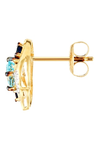 Brincos Rêve Bleu Ouro amarelo, diamantes, safiras e topázios