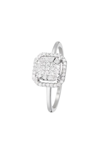 Anel D'amour et de Tendresse Ouro branco e diamantes