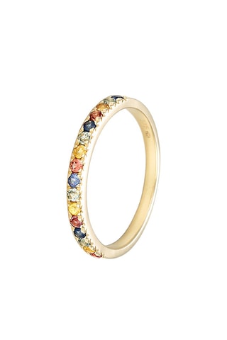 Anel Multicolor Ouro amarelo e safiras