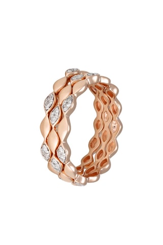 Anel Trinity Ouro rosa e diamantes