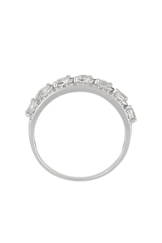 Anel Sitra Ouro branco, topázios e diamantes