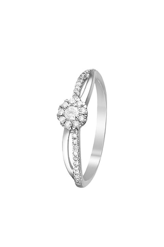 Anel L'élue  Ouro branco e diamantes