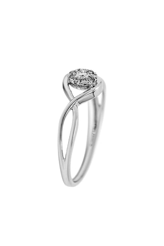 Anel solitário Touch of Magic Ouro branco e diamantes