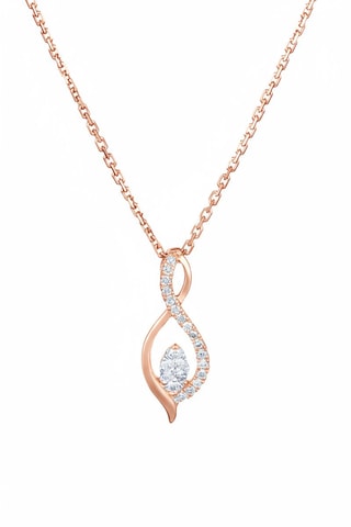 Pendentif - Or rose et diamants