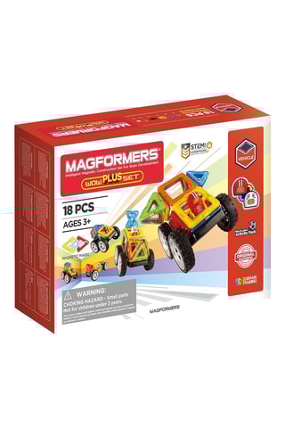 Kit de construction magnétique Wow Plus - 18 pièces - Dès 3 ans - Magformers