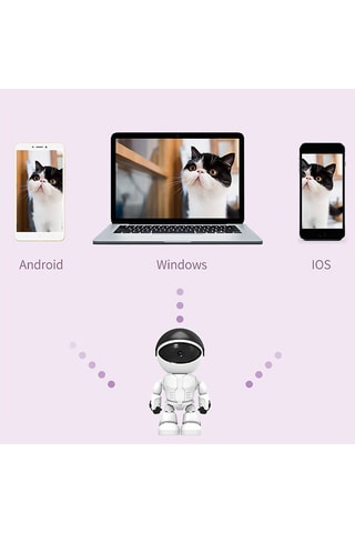 Câmara de vigilância IP Wi-Fi Branco