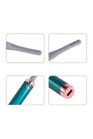 Curva-pestanas elétrico 
Azul e cinzento