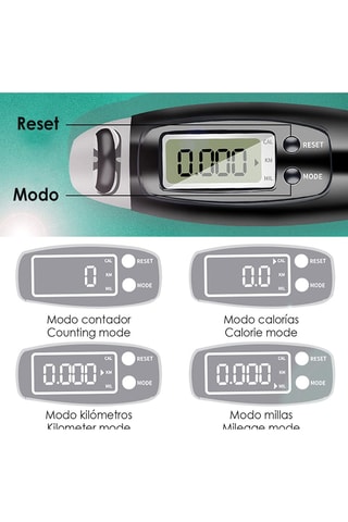 Corda digital de saltar de fitness para adulto - Cinzento e preto