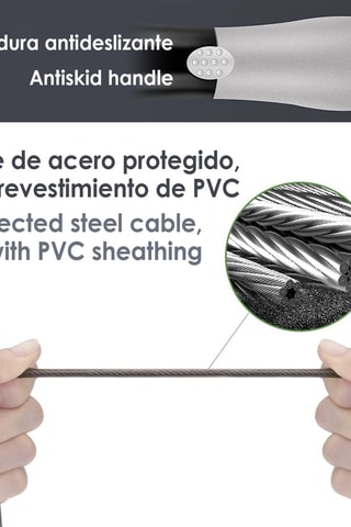 Corda digital de saltar de fitness para adulto - Cinzento e preto