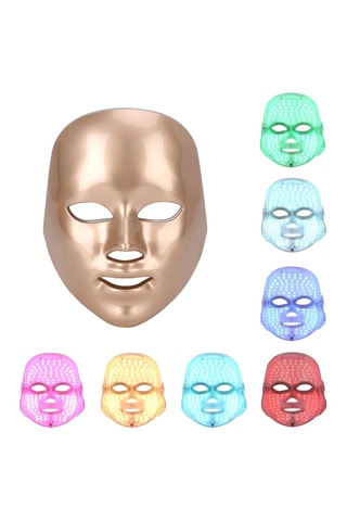 Máscara LED cuidados de rosto Dourado