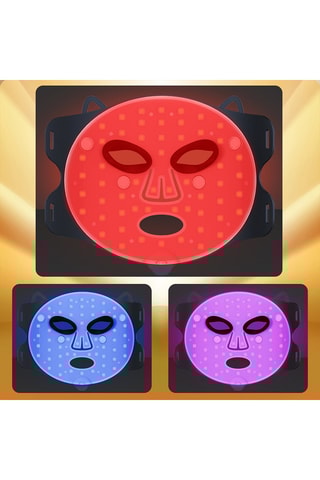 Máscara facial tátil tratamento luz LED de silicone