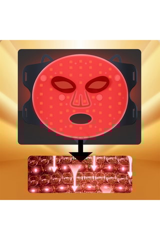 Máscara facial tátil tratamento luz LED de silicone