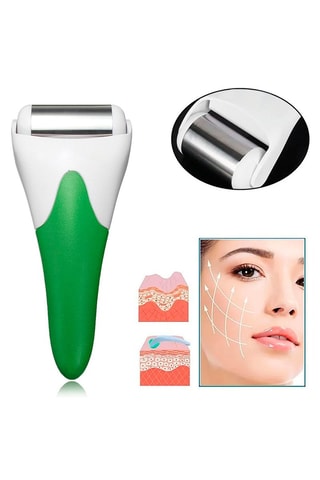 Rolo de gelo facial Verde-escuro e branco