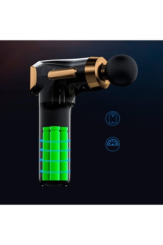 Pistola de massagem Preto e dourado