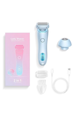 Máquina elétrica de barbear - Azul