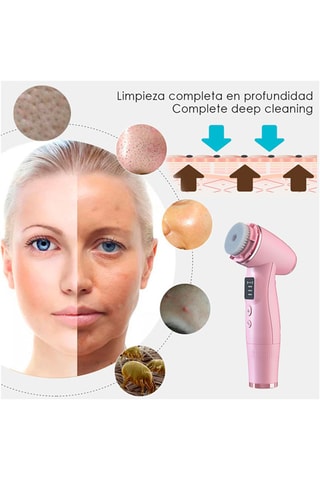 Escova elétrica de limpeza, esfoliante e massajador para o rosto