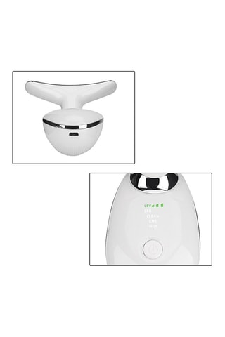 Massajador com ultrassons para o rosto e pescoço - Branco