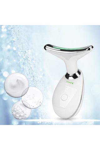 Massajador com ultrassons para o rosto e pescoço - Branco