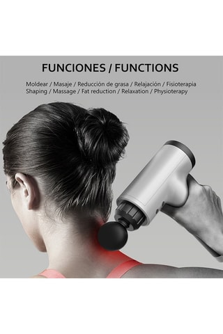 Pistola de massagem muscular Prateado e preto